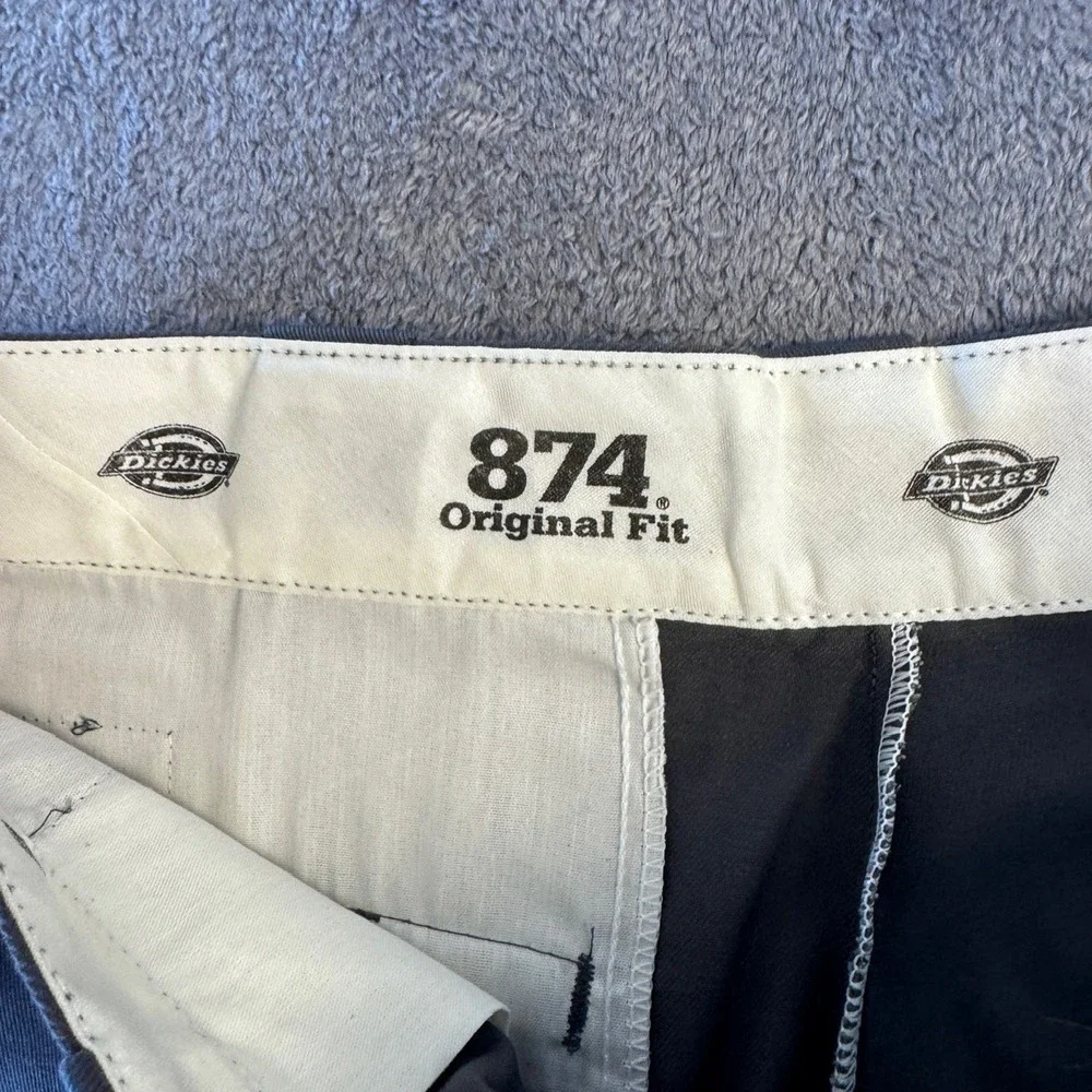 Dickies 874 Original Fit Mens Work Pants 33x32 Charcoal Gray Chino 874CH - Picture 3 of 6